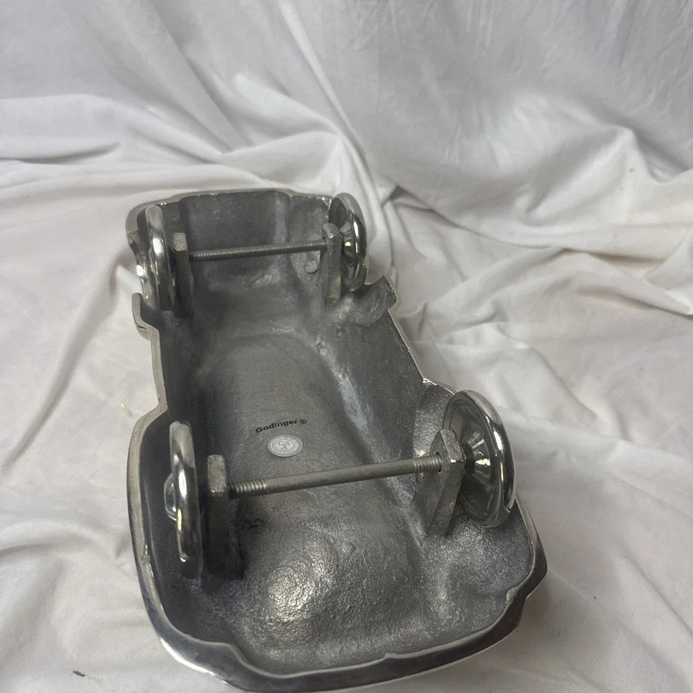 Vintage Godinger Silver Plated Art Deco Car Wine Booze Bottle Holder Caddy Bar